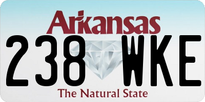 AR license plate 238WKE