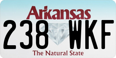 AR license plate 238WKF