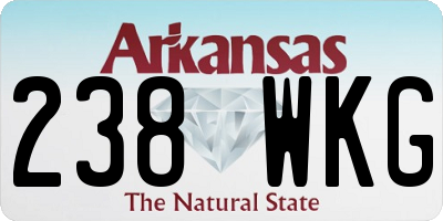 AR license plate 238WKG