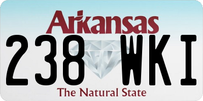 AR license plate 238WKI