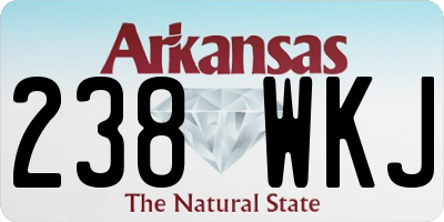 AR license plate 238WKJ
