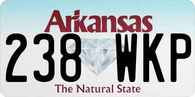 AR license plate 238WKP