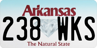 AR license plate 238WKS