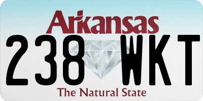 AR license plate 238WKT