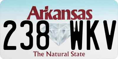 AR license plate 238WKV
