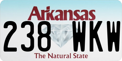 AR license plate 238WKW