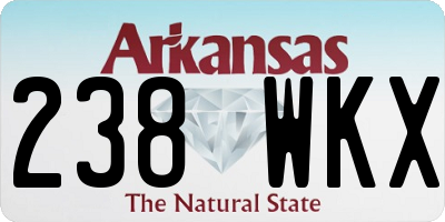 AR license plate 238WKX