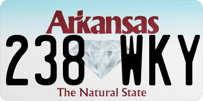 AR license plate 238WKY