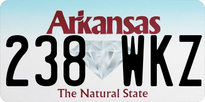 AR license plate 238WKZ