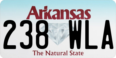 AR license plate 238WLA