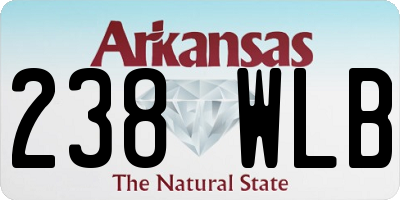 AR license plate 238WLB