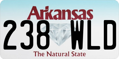 AR license plate 238WLD