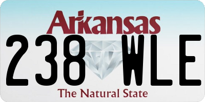 AR license plate 238WLE