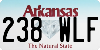 AR license plate 238WLF
