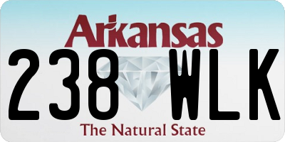 AR license plate 238WLK