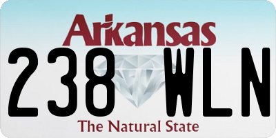 AR license plate 238WLN