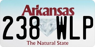 AR license plate 238WLP