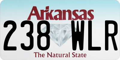 AR license plate 238WLR