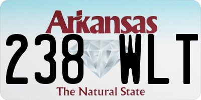 AR license plate 238WLT