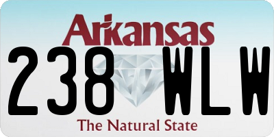 AR license plate 238WLW