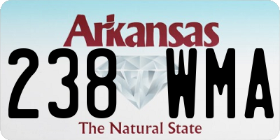 AR license plate 238WMA