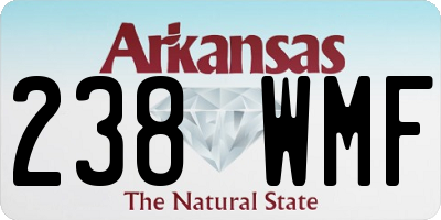 AR license plate 238WMF
