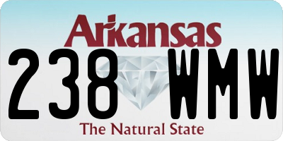 AR license plate 238WMW