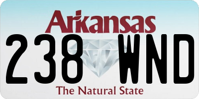AR license plate 238WND