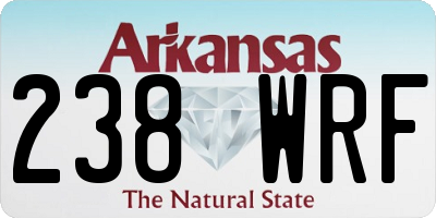 AR license plate 238WRF