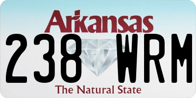 AR license plate 238WRM