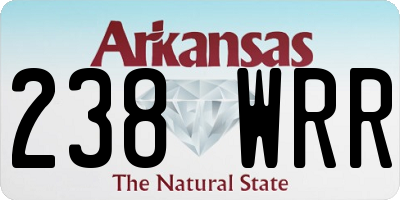 AR license plate 238WRR