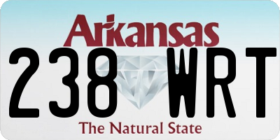 AR license plate 238WRT