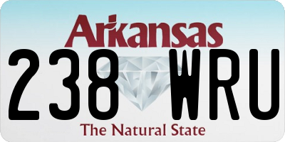 AR license plate 238WRU