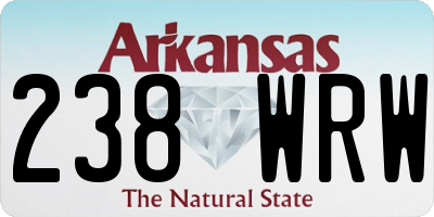 AR license plate 238WRW