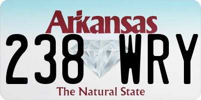 AR license plate 238WRY