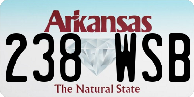 AR license plate 238WSB