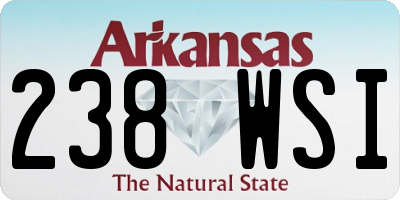 AR license plate 238WSI