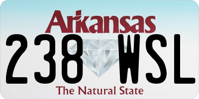 AR license plate 238WSL