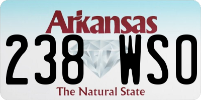 AR license plate 238WSO