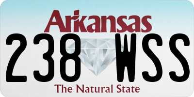 AR license plate 238WSS