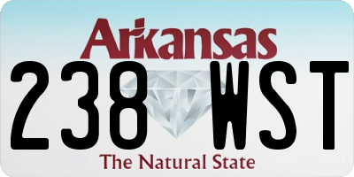 AR license plate 238WST