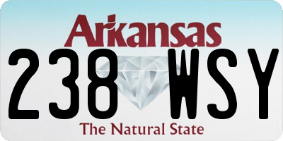 AR license plate 238WSY