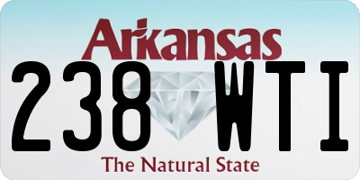 AR license plate 238WTI