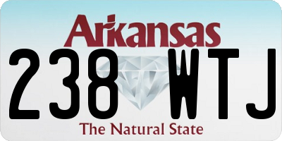 AR license plate 238WTJ