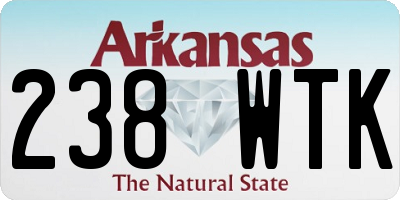 AR license plate 238WTK