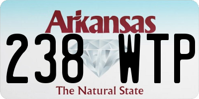 AR license plate 238WTP