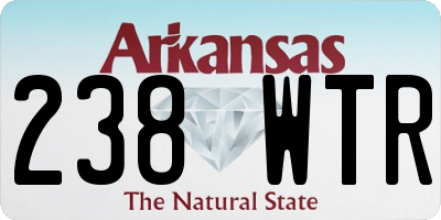 AR license plate 238WTR