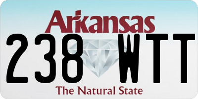 AR license plate 238WTT
