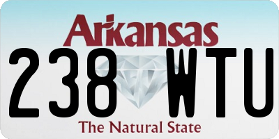 AR license plate 238WTU
