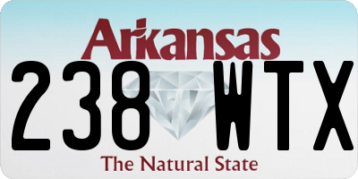 AR license plate 238WTX